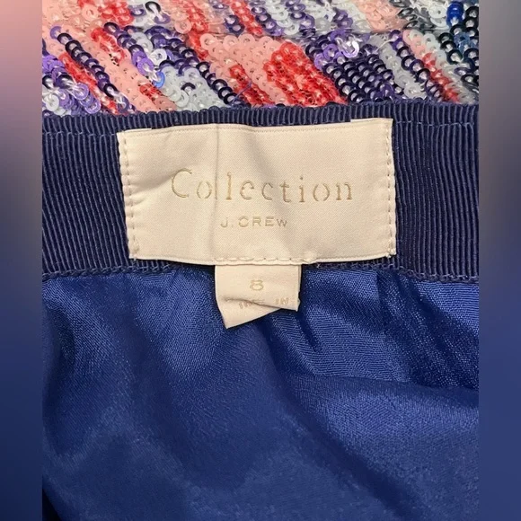 j crew Collection sequin pencil skirt Sz:8 - Picture 6 of 9